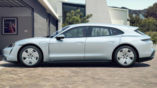 Dettaglio esterno della Porsche Taycan Sport Turismo