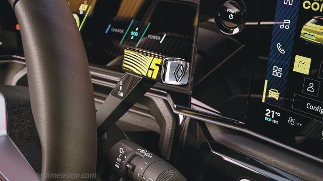 Interieur detail van de Renault 5 E-Tech