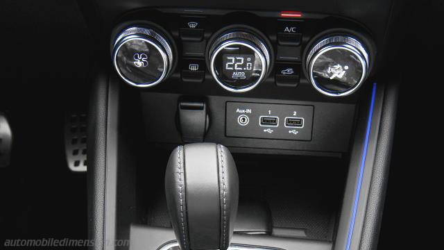 Interieur detail van de Renault Clio