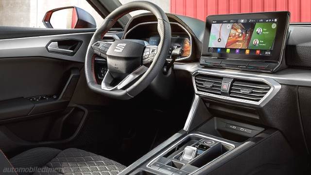 Interieur detail van de Seat Leon