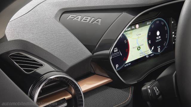 Interieur detail van de Skoda Fabia