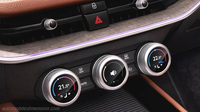 Interior detail of the Skoda Superb