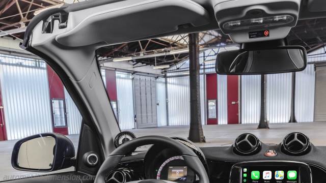 Interior detail of the Smart EQ fortwo cabrio