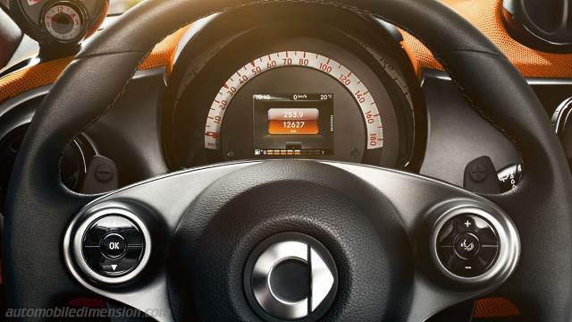 Interior detail of the Smart fortwo