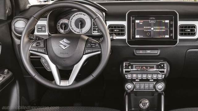 Interieur detail van de Suzuki Ignis