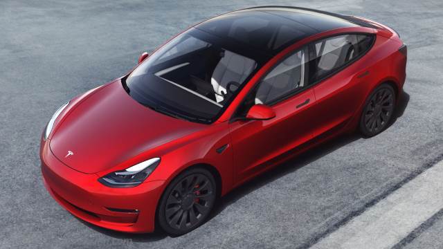 Exterieur van de Tesla Model 3