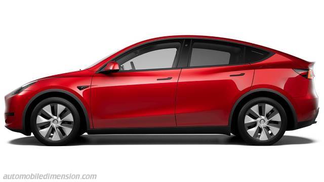 Dettaglio esterno della Tesla Model Y