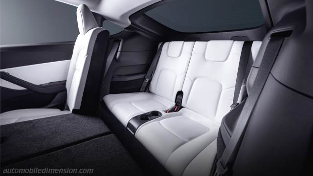 Interieur detail van de Tesla Model Y