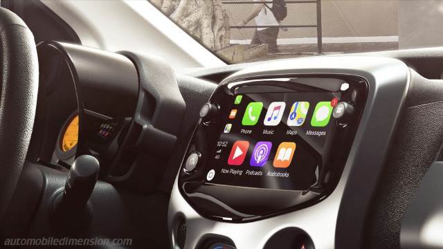 Interior detail of the Toyota Aygo
