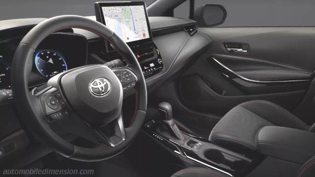 Détail intérieur de la Toyota Corolla
