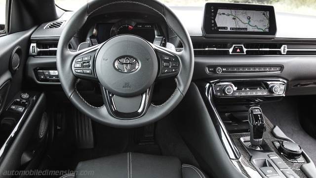 Interior detail of the Toyota GR Supra