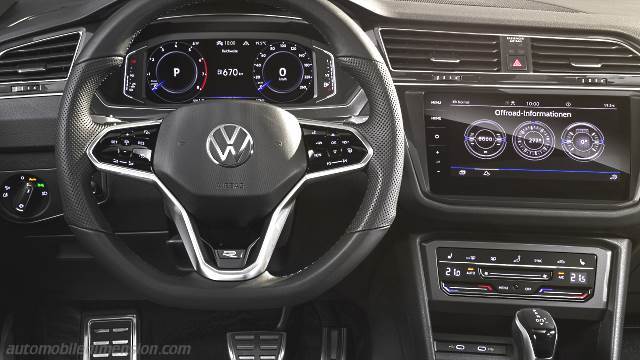 Interieur detail van de Volkswagen Tiguan Allspace