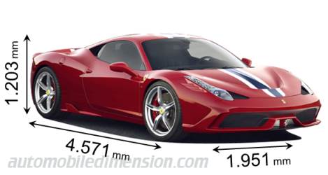 Ferrari 458 Speciale 2014 Abmessungen