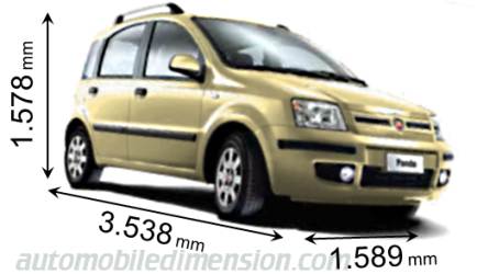 Dimensioni Fiat Panda 2004