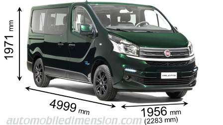 Fiat Talento Combi 2016 mått med längd, bredd och höjd