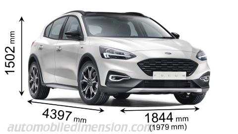 Dimensions of Ford cars showing length, and height