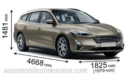 Dimensions of Ford cars showing length, and height