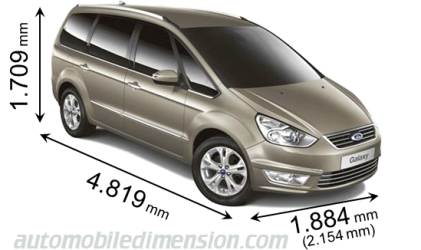 Ford Galaxy 2010 afmetingen