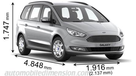 Ford Galaxy 2015 afmetingen