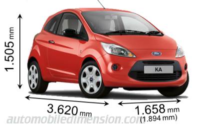 Ford Ka 2011 afmetingen