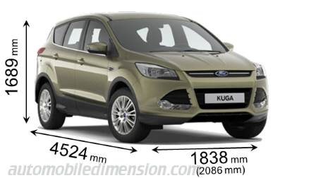 Ford Kuga 2013 afmetingen