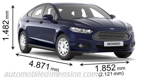 Ford Mondeo 2015 Abmessungen