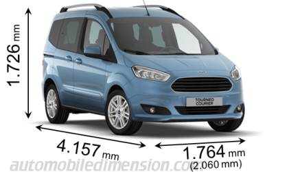 Dimensioni Ford Tourneo Courier 2014