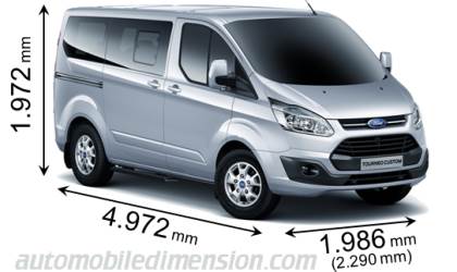 Ford Tourneo Custom L1 2013 Größe