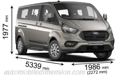 Ford Tourneo Custom L2 measures in mm