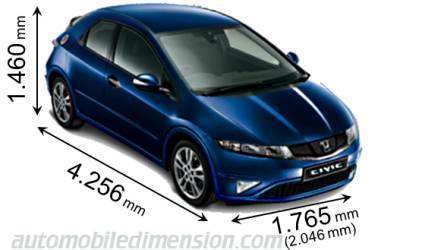 Honda Civic 2009 Abmessungen