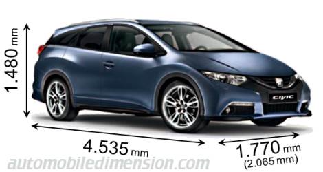 Honda Civic Tourer 2013 afmetingen