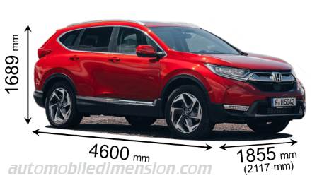 Honda CR-V 2018 dimensions with length, width and height