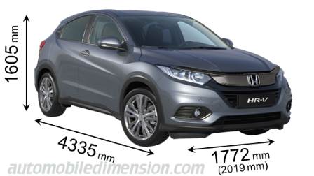 Taille de la Honda HR-V 2019