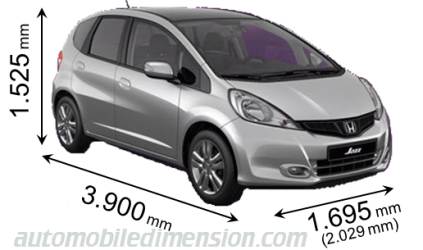 Honda Jazz 2011 afmetingen