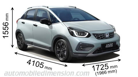 Taille de la Honda Jazz Crosstar 2023