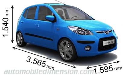 Hyundai i10 2011 Abmessungen