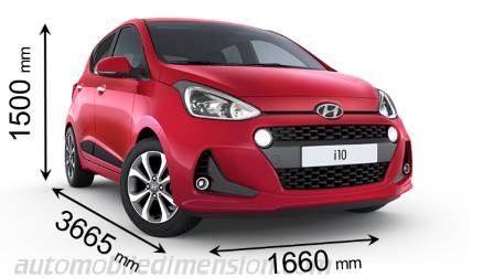 Dimension Hyundai i10 2017