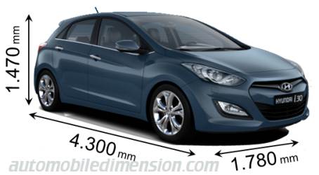 Hyundai i30 2012 mått