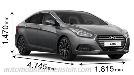 Hyundai i40 2015 mått med längd, bredd och höjd