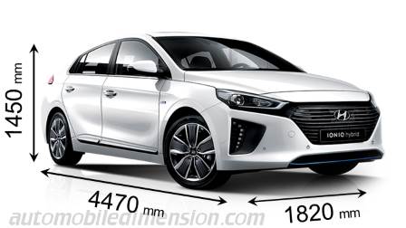 Dimensioni Hyundai IONIQ 2016