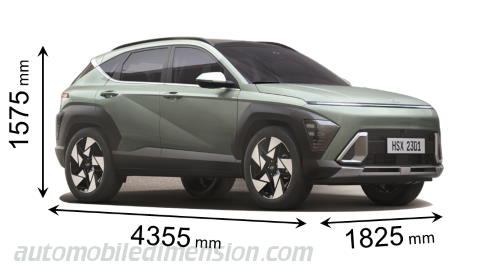 Hyundai Kona 2023 Größe