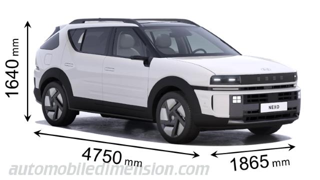 Dimensions Hyundai Nexo
