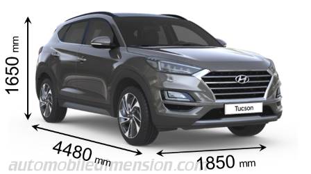 Hyundai Tucson 2019 Abmessungen