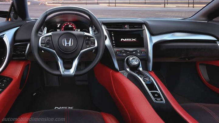 Honda NSX 2017 dimensions, boot space and interior