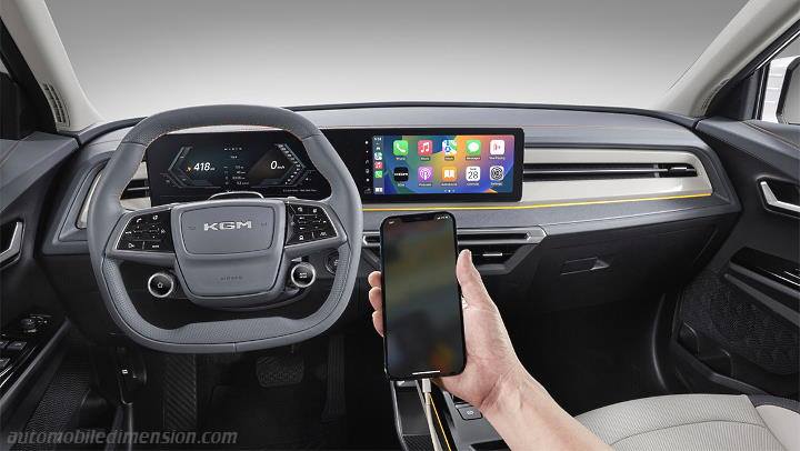 KGM Musso EVX 2026 dashboard