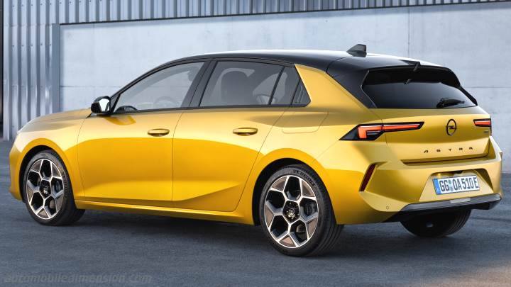 Volume coffre Opel Astra 2022