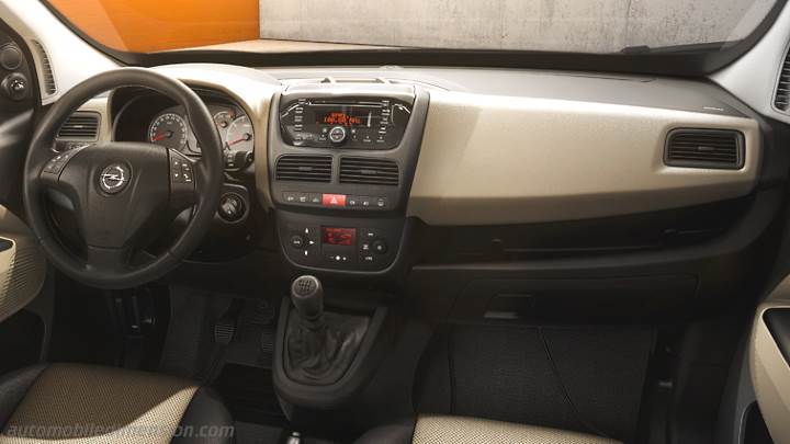 Opel Combo Tour 2012 dimensions, boot space and interior