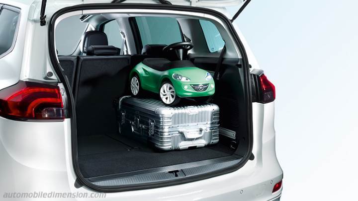 Opel Zafira dimensions, boot space and similars