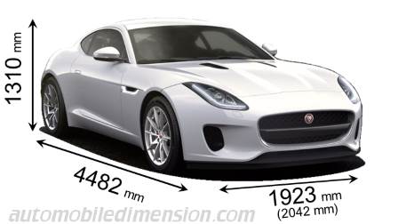 Dimensioni Jaguar F-TYPE Coupe 2017