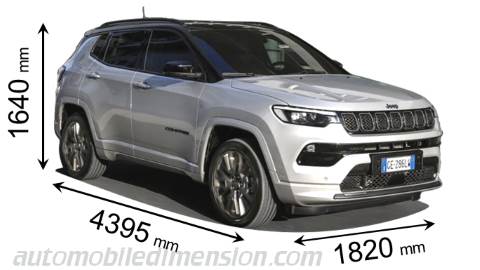 Jeep Compass 2021 mått med längd, bredd och höjd